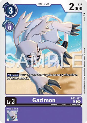 Gazimon [BT3-077] (Foil Reprint) [Advanced Booster Digimon Generation]