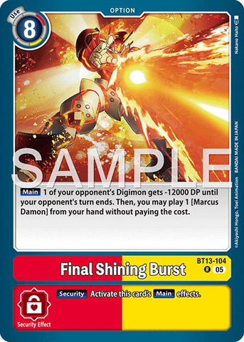 Final Shining Burst [BT13-104] (Reprint) [Advanced Booster Digimon Generation]
