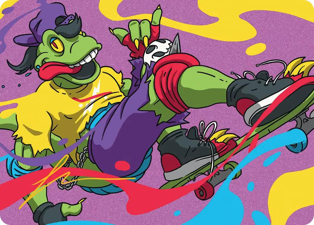 Mondo Gecko Art Card (Gold-Stamped Signature) [Teenage Mutant Ninja Turtles Art Series]