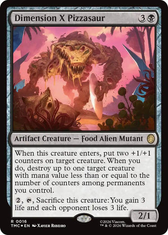 Dimension X Pizzasaur (Surge Foil) [Teenage Mutant Ninja Turtles Commander]