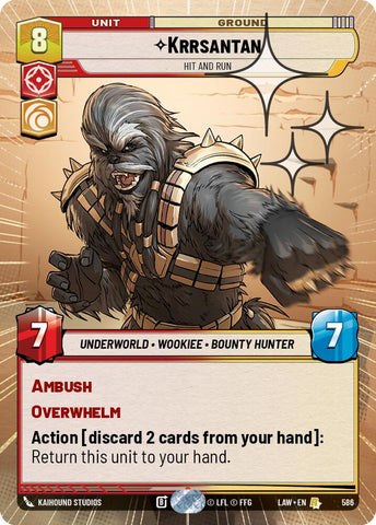 Krrsantan - Hit and Run (586) (Hyperspace Foil) (586) [A Lawless Time]