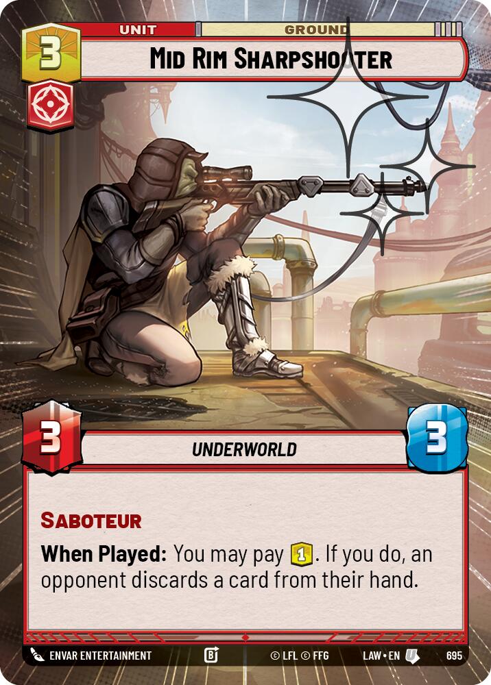 Mid Rim Sharpshooter (695) (Hyperspace Foil) (695) [A Lawless Time]