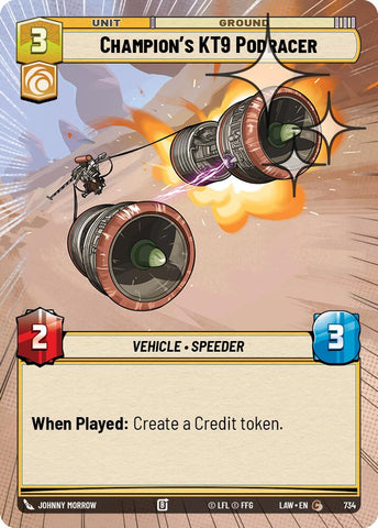 Champion's KT9 Podracer (734) (Hyperspace Foil) (734) [A Lawless Time]