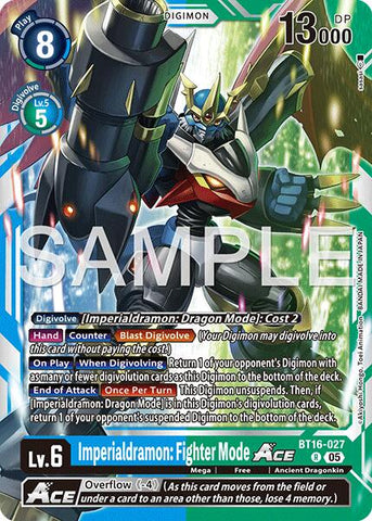 Imperialdramon: Fighter Mode ACE [BT16-027] (Reprint) [Advanced Booster Digimon Generation]