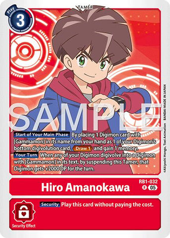 Hiro Amanokawa [RB1-032] (Reprint) [Advanced Booster Digimon Generation]
