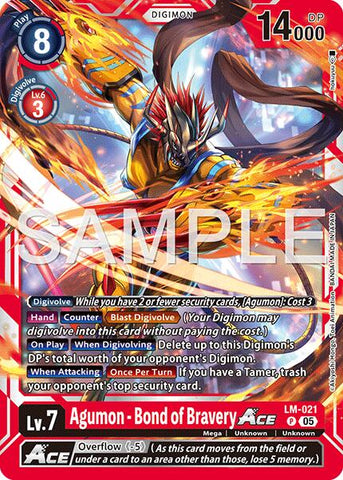 Agumon [LM-021] - Bond of Bravery ACE (Reprint) [Advanced Booster Digimon Generation]
