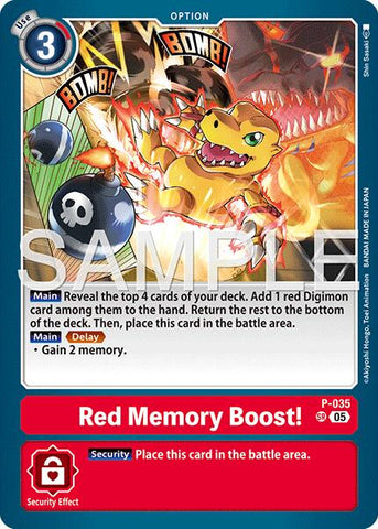 Red Memory Boost! [P-035] (Reprint) [Advanced Booster Digimon Generation]