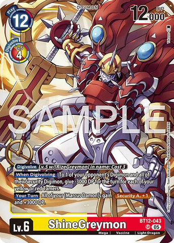 ShineGreymon [BT12-043] - BT12-043 (Reprint) [Advanced Booster Digimon Generation]