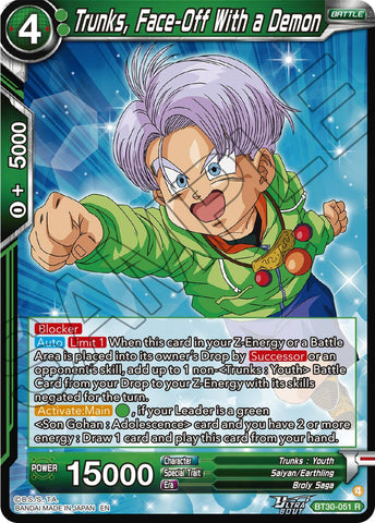 Trunks, Face-Off With a Demon (BT30-051) [Three Glorious Fighters]