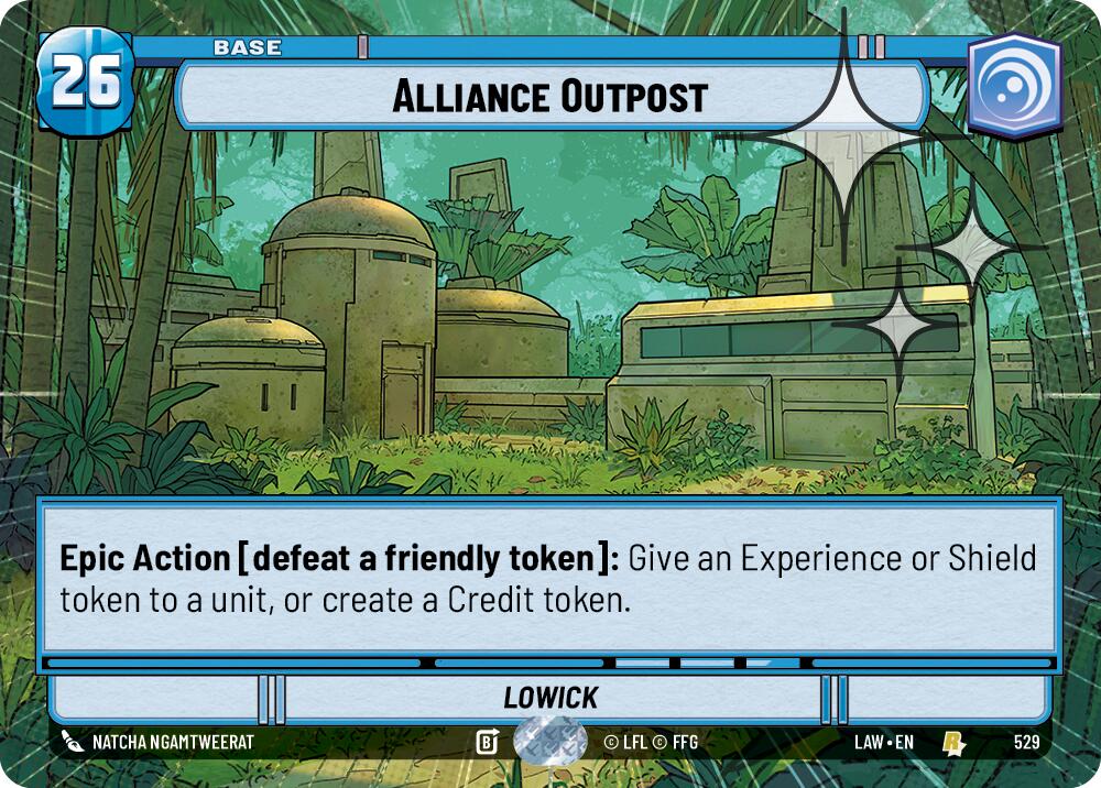 Alliance Outpost (529) (Hyperspace Foil) (529) [A Lawless Time]