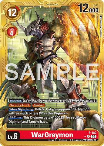 WarGreymon [P-182] (Gold Border) [Advanced Booster Digimon Generation]