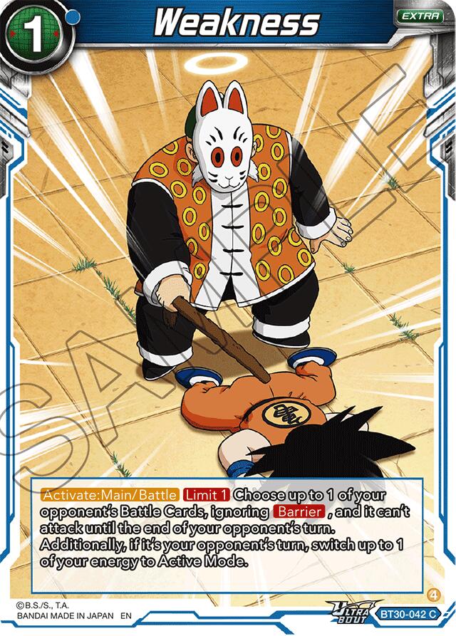 Weakness (BT30-042) [Three Glorious Fighters]