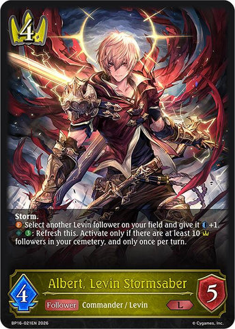 Albert, Levin Stormsaber (BP16-021EN) [New World Genesis]