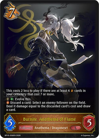 Burnite, Anathema of Flame (BP16-058EN) [New World Genesis]
