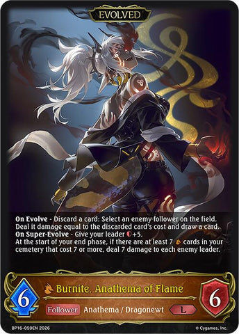Burnite, Anathema of Flame (Evolved) (BP16-059EN) [New World Genesis]