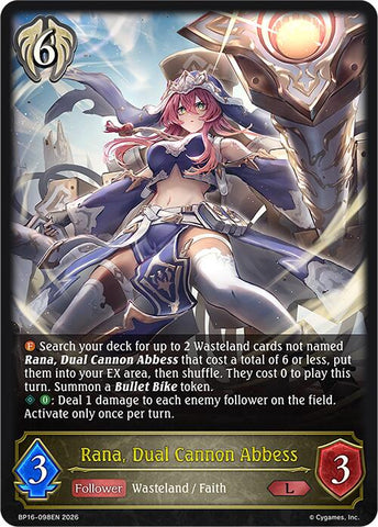 Rana, Dual Cannon Abbess (BP16-098EN) [New World Genesis]