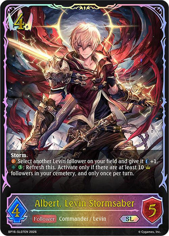 Albert, Levin Stormsaber (BP16-SL07EN) [New World Genesis]