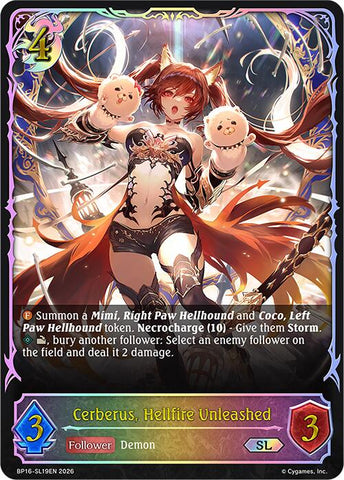 Cerberus, Hellfire Unleashed (BP16-SL19EN) [New World Genesis]