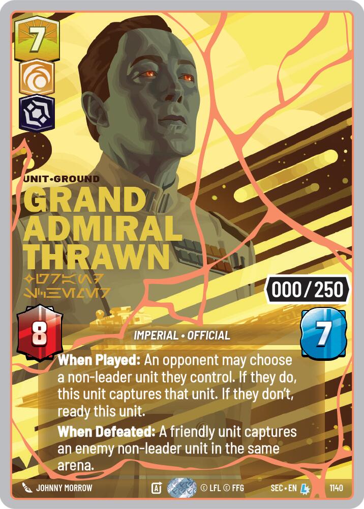 Grand Admiral Thrawn - Grand Schemer (1140) (Serialized) (Rose Gold) (1140) [Secrets of Power]