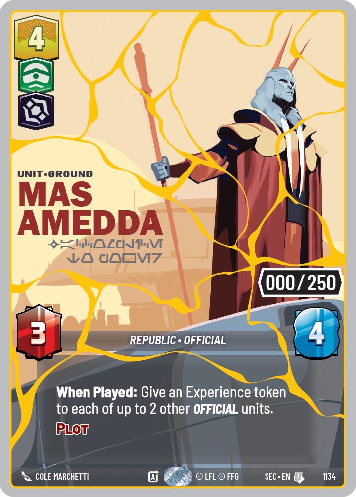 Mas Amedda - Accomplice to Power (1134) (Serialized) (Gold) (1134) [Secrets of Power]