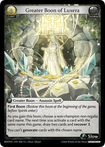 Greater Boon of Luxera (068) [Radiant Origins: Pantheon]
