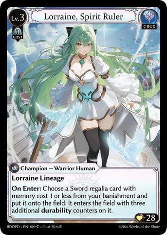 Lorraine, Spirit Ruler (Extended Art) (009) [Radiant Origins: Pantheon]