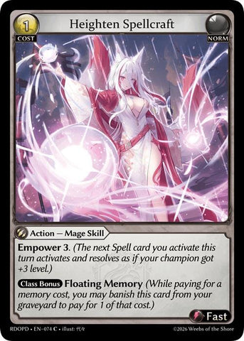 Heighten Spellcraft (074) [Radiant Origins: Pantheon]