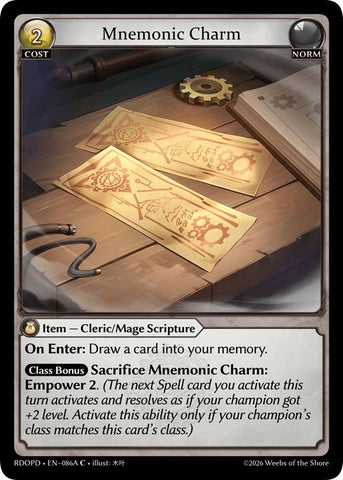 Mnemonic Charm (086A) [Radiant Origins: Pantheon]