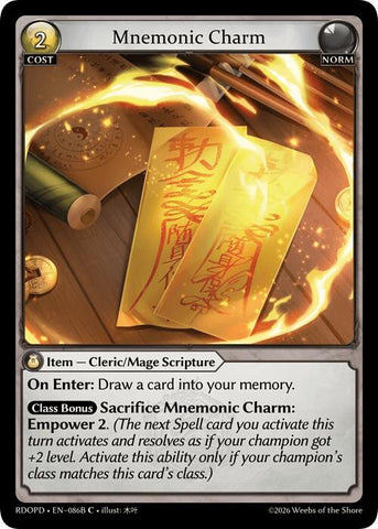 Mnemonic Charm (086B) [Radiant Origins: Pantheon]