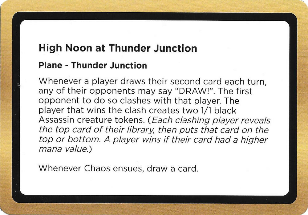 High Noon at Thunder Junction (Black Lotus Unknown Planechase) [Oversize Cards]