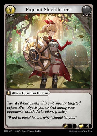 Piquant Shieldbearer (111) [Radiant Origins]