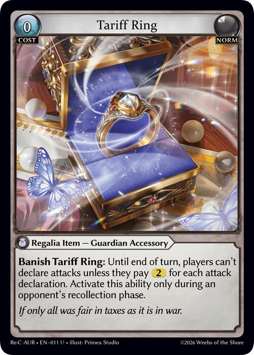 Tariff Ring (11) [Mordred Re: Collection, Aurelian Regent]