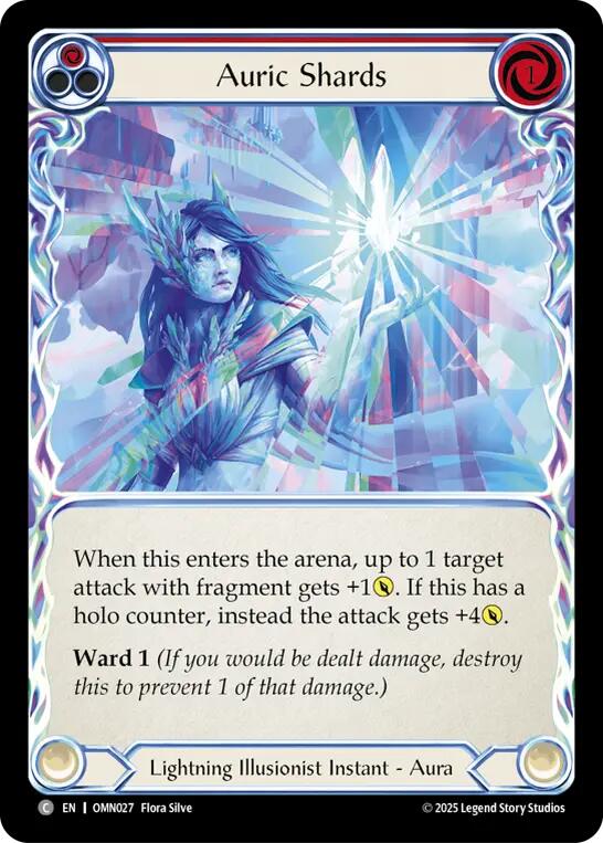 Auric Shards (Red) [OMN027] (Omens of the Third Age)  Rainbow Foil