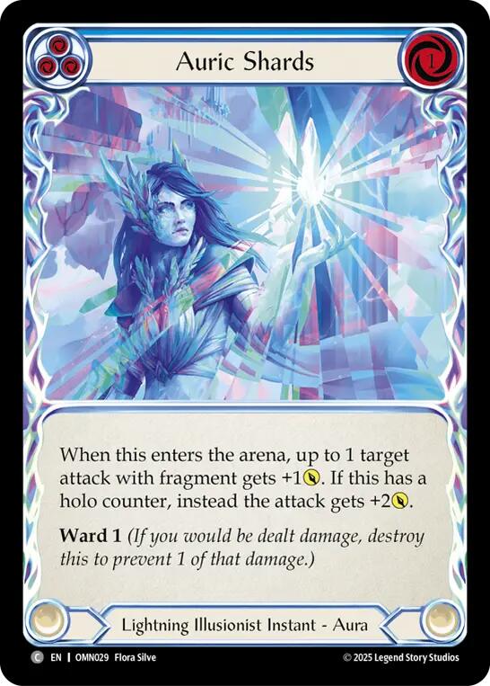 Auric Shards (Blue) [OMN029] (Omens of the Third Age)  Rainbow Foil