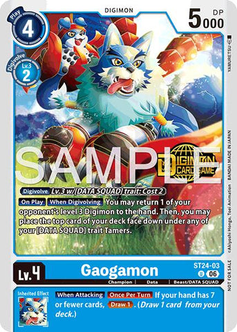 Gaogamon [ST24-03] (Welcome Tamers Pack Vol.2) [Starter Deck: Data Squad]