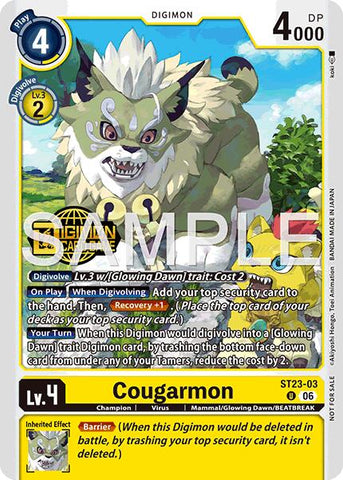 Cougarmon [ST23-03] (Welcome Tamers Pack Vol.2) [Starter Deck: Beatbreak Release Event Cards]