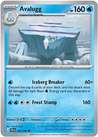 Avalugg (024/086) [Mega Evolution: Chaos Rising]
