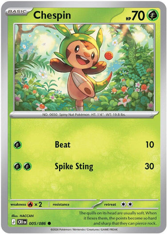 Chespin (005/086) [Mega Evolution: Chaos Rising]