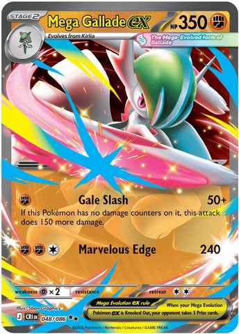 Mega Gallade ex (048/086) [Mega Evolution: Chaos Rising]
