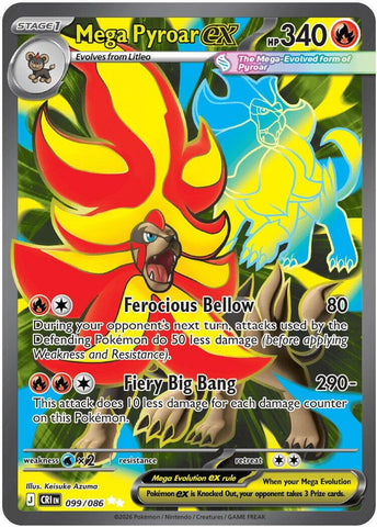 Mega Pyroar ex (099/086) [Mega Evolution: Chaos Rising]