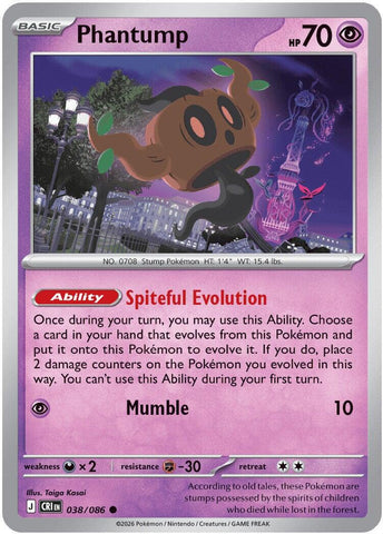 Phantump (038/086) [Mega Evolution: Chaos Rising]