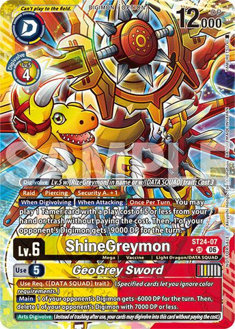 ShineGreymon // GeoGrey Sword [ST24-07] (Dual Revolution Release Event Winner) [Dual Revolution Release Event]