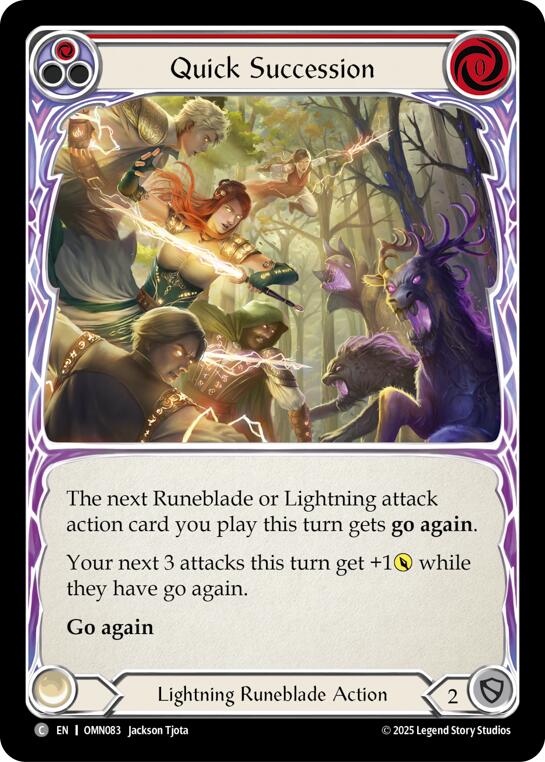 Quick Succession (Red) [OMN083] (Omens of the Third Age)  Rainbow Foil