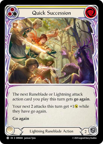 Quick Succession (Yellow) [OMN084] (Omens of the Third Age)  Rainbow Foil
