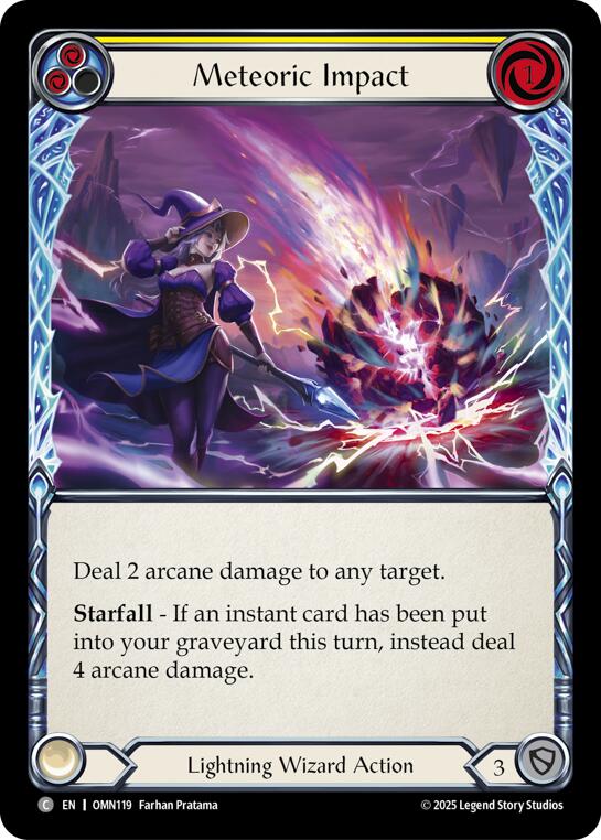 Meteoric Impact (Yellow) [OMN119] (Omens of the Third Age)  Rainbow Foil