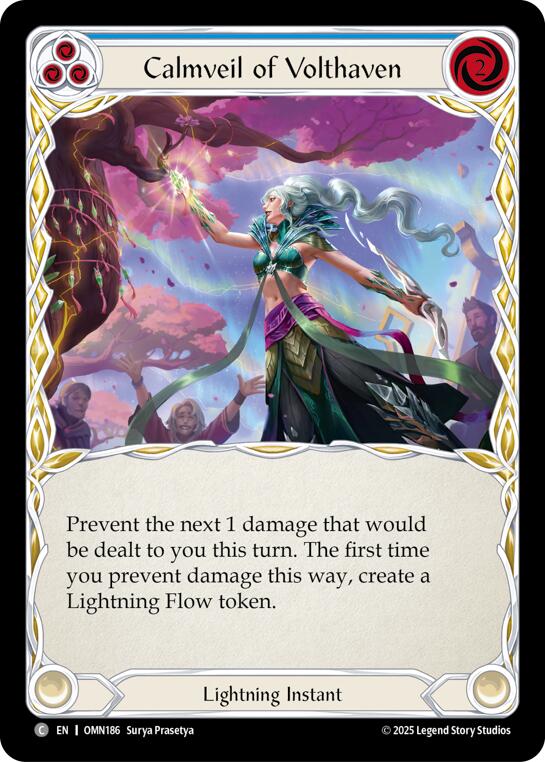 Calmveil Of Volthaven (Blue) [OMN186] (Omens of the Third Age)  Rainbow Foil