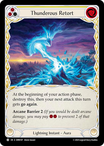 Thunderous Retort (Yellow) [OMN197] (Omens of the Third Age)  Rainbow Foil