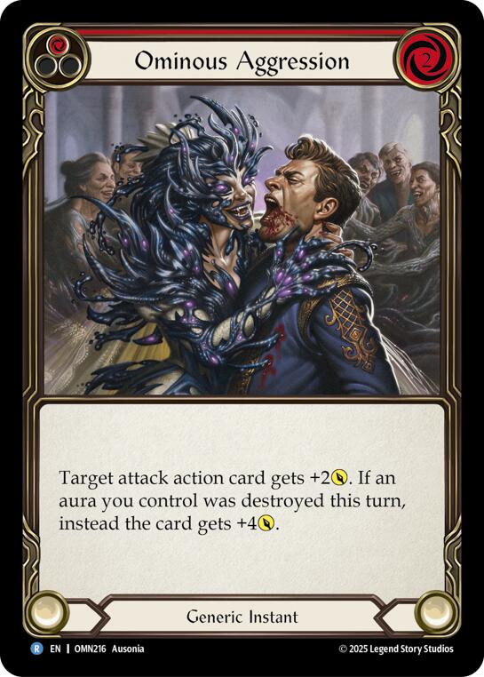 Ominous Aggression (Red) [OMN216] (Omens of the Third Age)