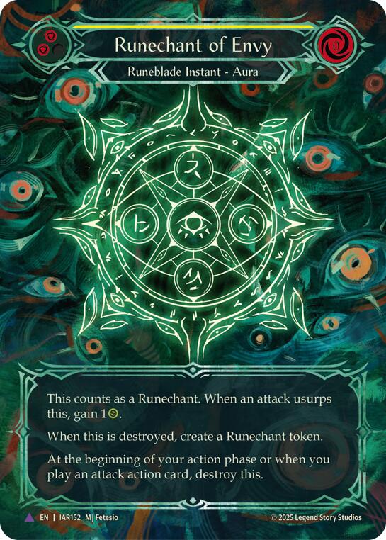 Runechant of Envy (Yellow) (Marvel) [IAR152-MV] (Omens of the Third Age)  Cold Foil