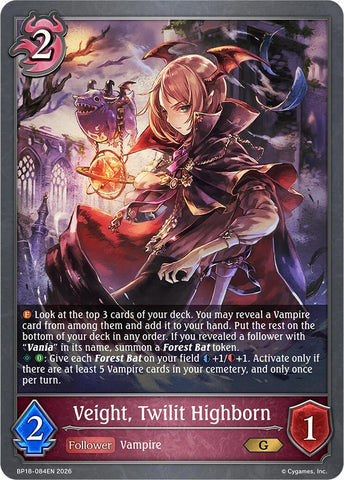 Veight, Twilit Highborn (BP18-084EN) [Neometropolis]